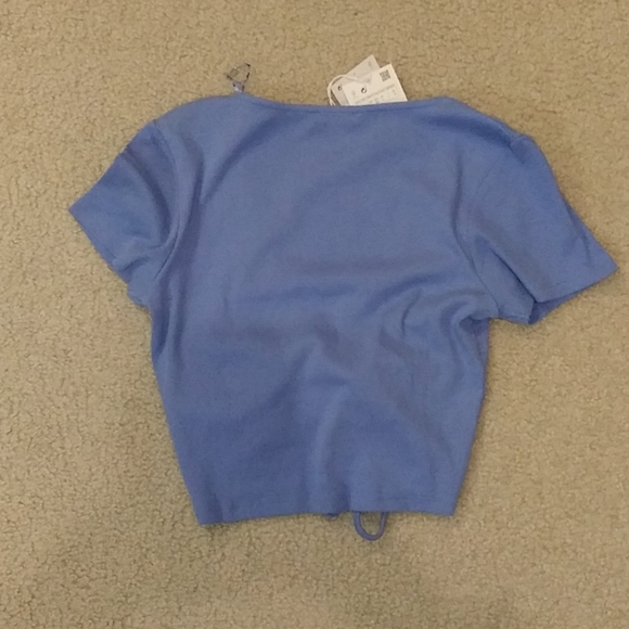 Zara Gathered Crop Top - Picture 2 of 3